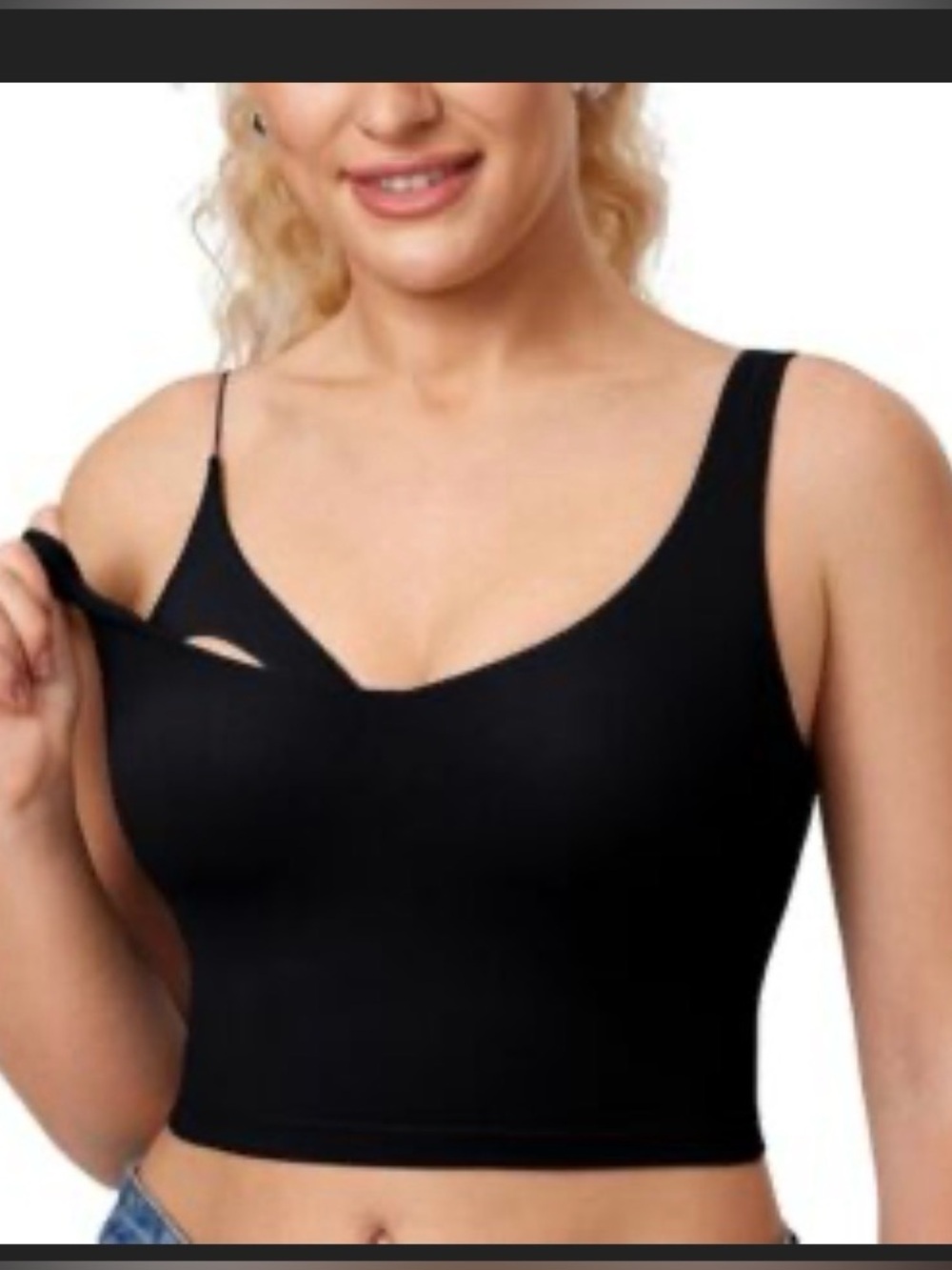Nursing Bra Cropped Tank Top - Classic Minimal